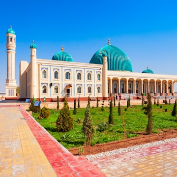 Muhammad Imam Iyshan Mosque in the centre of Nukus city, Karakalpakstan region of Uzbekistan